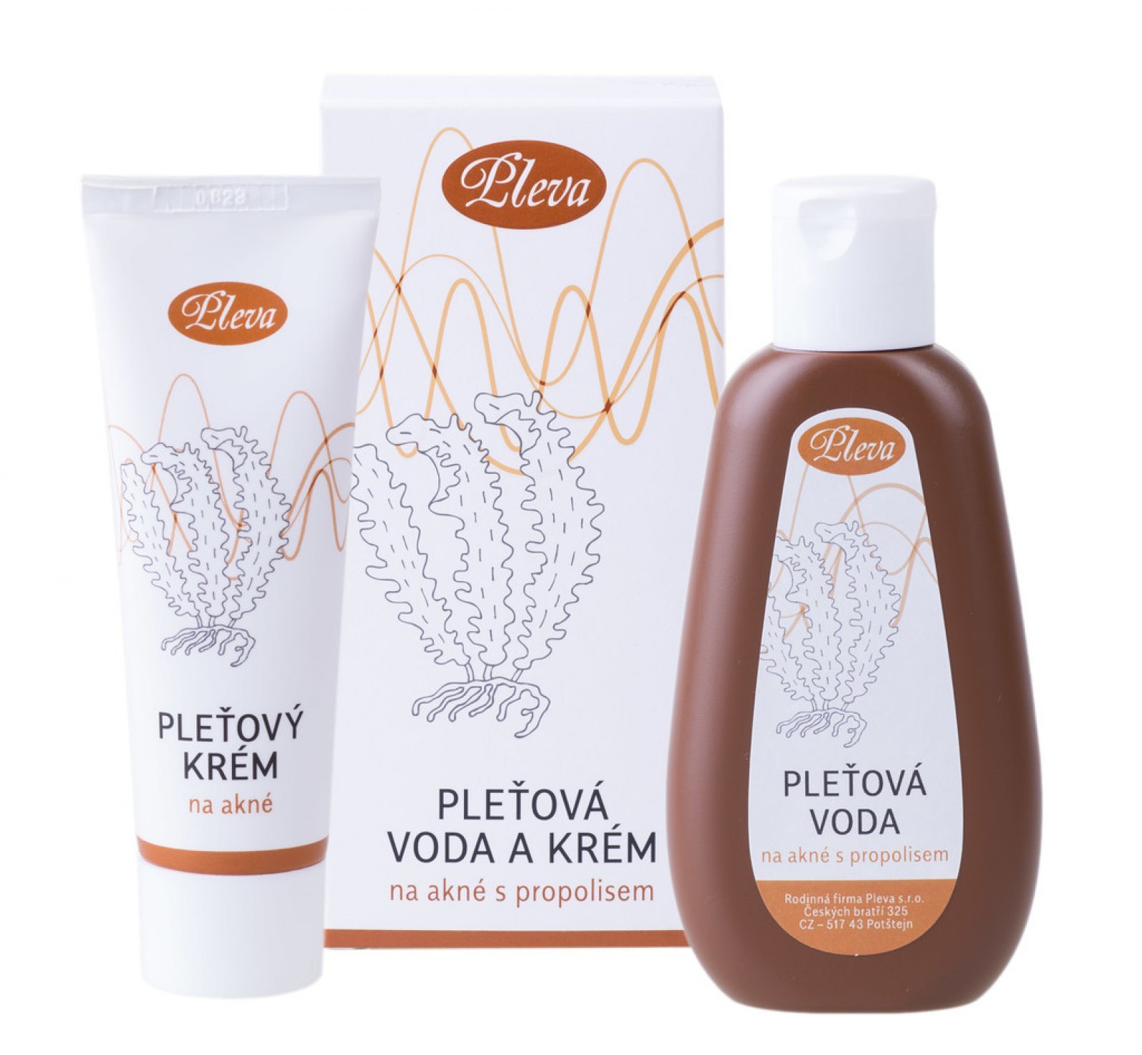 Pleva pleťový krém a voda na akné 150 g